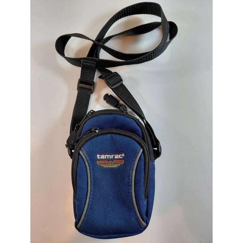 Tamrac Small Blue Padded Camera Case Bag w/ Shoulder Strap & Belt Loop 5218